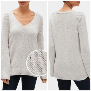 NWT GAP Factory | Gray Bell Sleeve V-neck Sweater